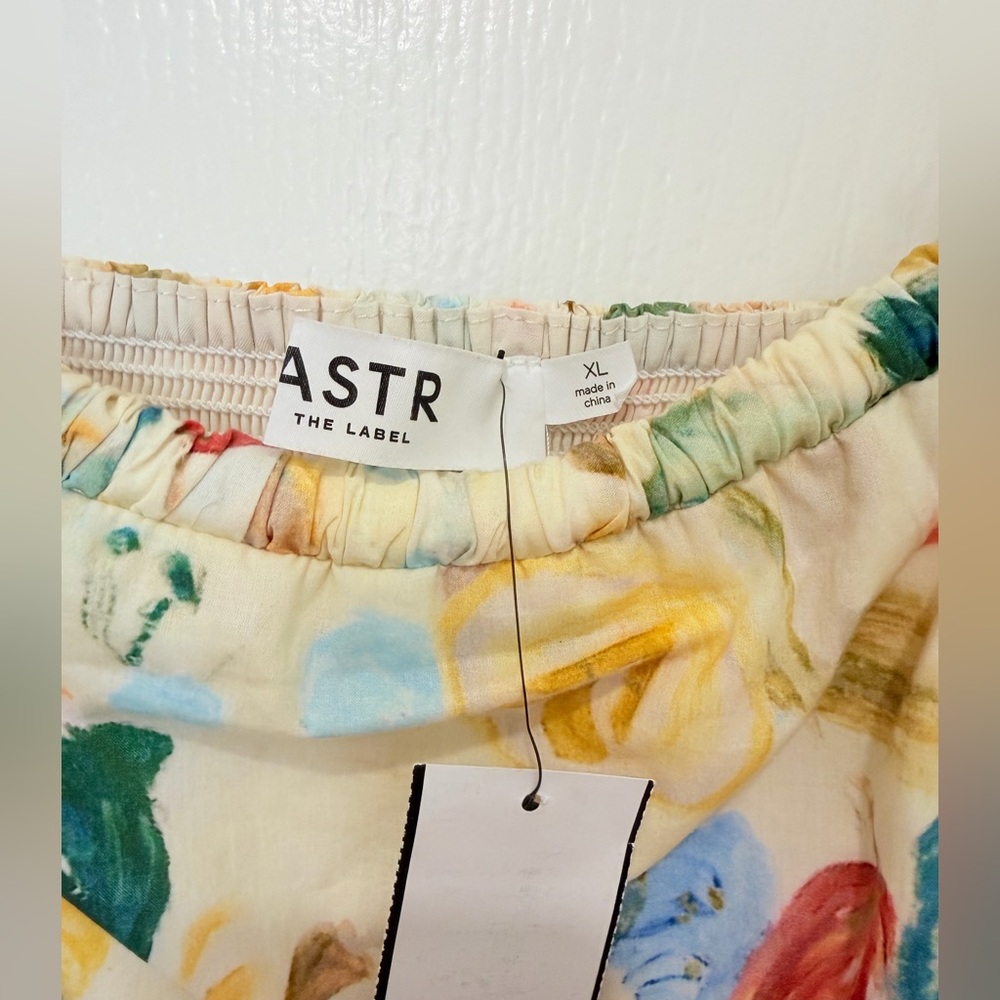 ASTR The Label Keyla Bubble Hem Floral Mini Dress Womens XL Spring Summer NWT - Picture 4 of 6